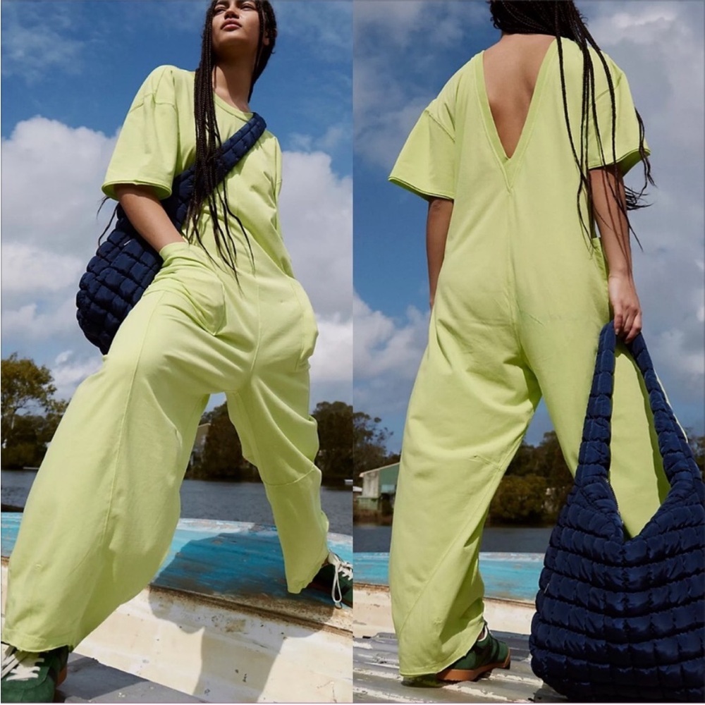FREE PEOPLE Movement Limeade Hot Shot Tee Onesie